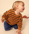 Babies' Striped Terry Sweatshirt ECUREUIL /SMOKING