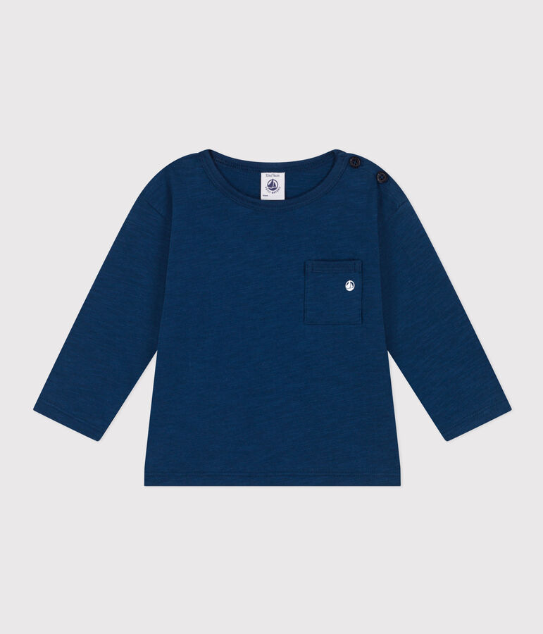 Babies' Long-Sleeved Slub Jersey T-Shirt blue