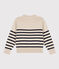 Women's stripey wool jumper AVALANCHE white/SMOKING blue