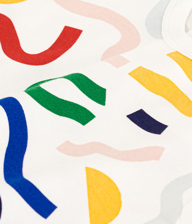 Babies' Printed Fleece Playsuit white/multicolor