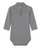 Baby's unisex bodysuit with milleraies-striped roll neck SMOKING blue/COQUILLE beige
