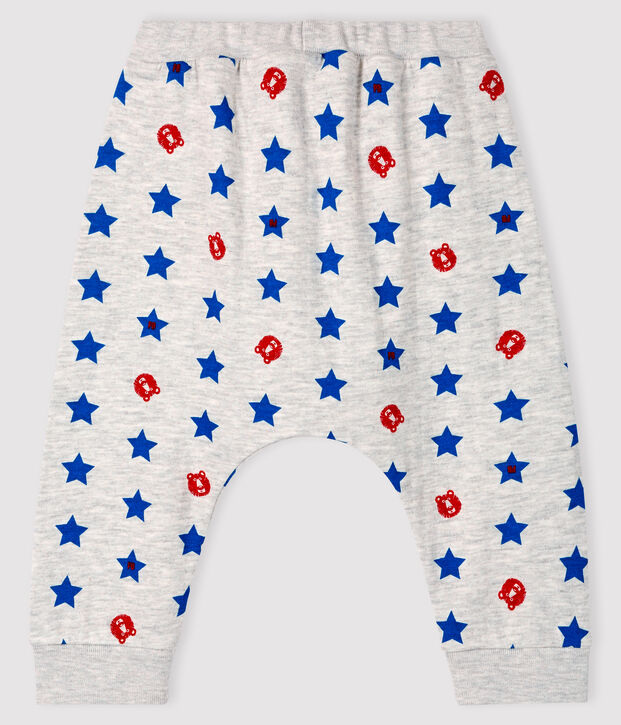 Baby boy's tubular knit trousers grey/multicolor