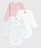 Pack of long sleeved apple-print cotton bodies for babies variante 1