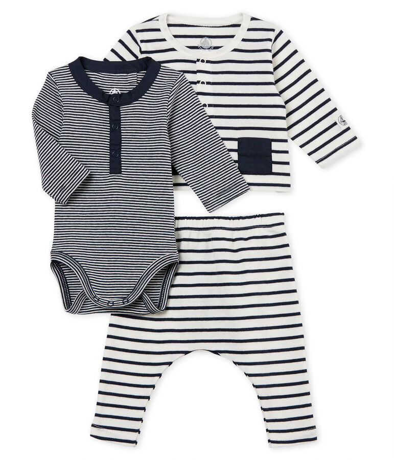 Baby boys' striped clothing - 3-piece set multicolor
