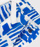 Children's printed cotton Bermuda shorts MARSHMALLOW blue/PORCELANA