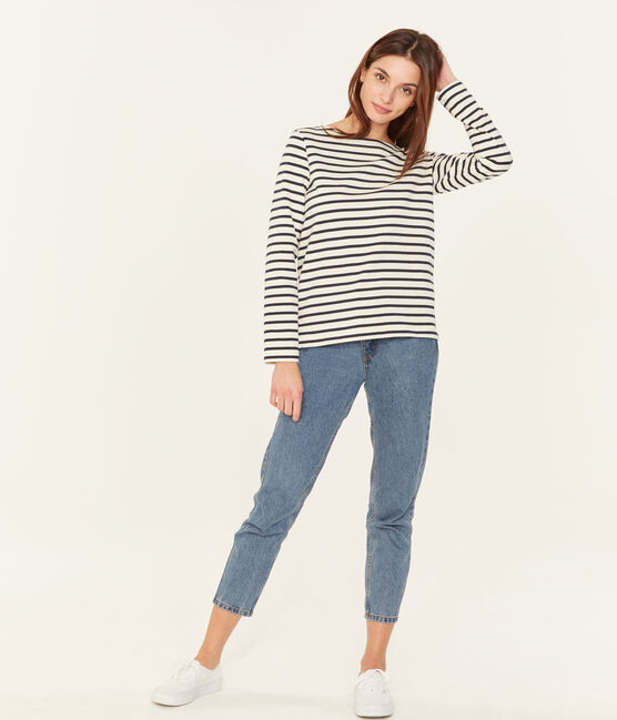 Women's Iconic Sailor Top COQUILLE beige/SMOKING blue