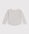Boys' long-sleeved tube knit T-shirt AVALANCHE white/SKY CHINE