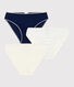 Girls' Spotted Cotton and Elastane Briefs - Pack of 3