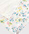 Girls'/Women's Spring Floral Pattern Cotton Pyjamas MARSHMALLOW white/MULTICO white