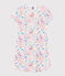Girls' Jungle Print Cotton Nightdress MARSHMALLOW white/MULTICO white