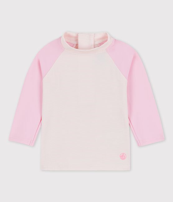 Babies' Unisex UV-Proof Eco-Friendly T-Shirt MINOIS pink/MARSHMALLOW white