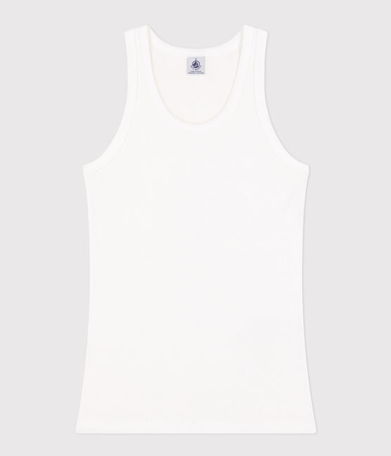Women's Iconic Organic Cotton Vest ECUME white