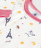 Children's pyjamas in cotton with snug-fitting legs MARSHMALLOW white/MULTICO white