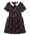Girl's short sleeved dress SMOKING blue/MULTICO white