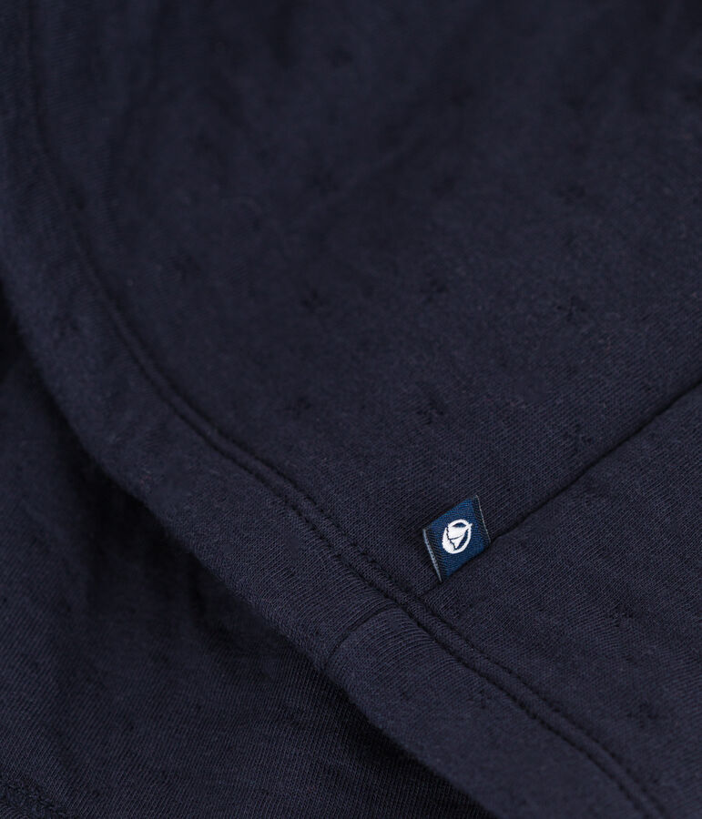 Girls' long-sleeved plain dress SMOKING blue