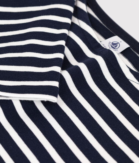 Women's Breton Cotton Top SMOKING blue/MARSHMALLOW white