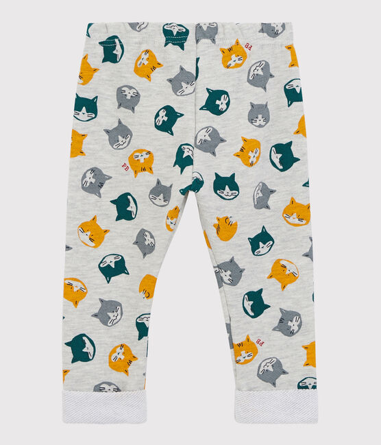 Babies' Fleece Trousers BELUGA grey/MULTICO white