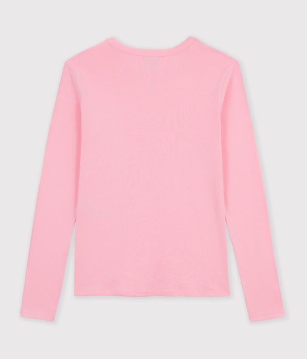 Women's long-sleeved plain cotton T-shirt CHARMI