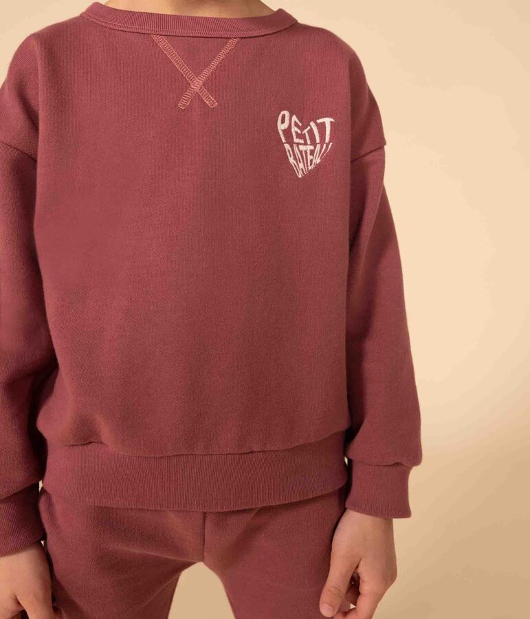 Children's fleece sweatshirt brown