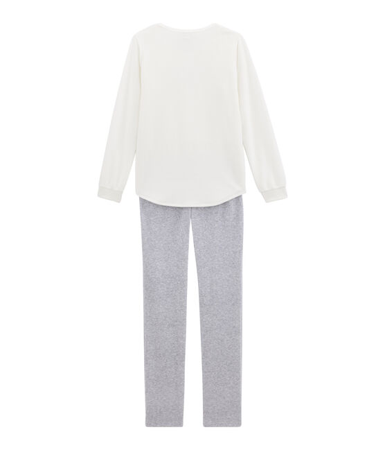 Girl's pyjamas MARSHMALLOW white/POUSSIERE grey