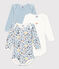 Babies' Long-Sleeved Cotton Bodysuits - 3-Pack variante 1