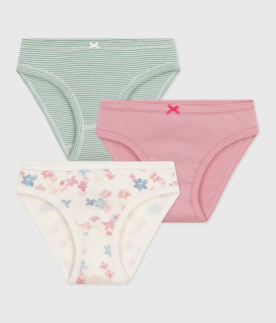 Pack of children's floral-print cotton pants variante 1
