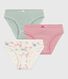 Pack of children's floral-print cotton pants