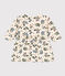 Babies' Long-Sleeved Floral Quilted Tube Knit Dress AVALANCHE white/MULTICO
