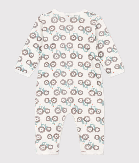 Babies' Footless Cotton Pyjamas MARSHMALLOW white/MULTICO white