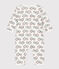 Babies' Footless Cotton Pyjamas MARSHMALLOW white/MULTICO white