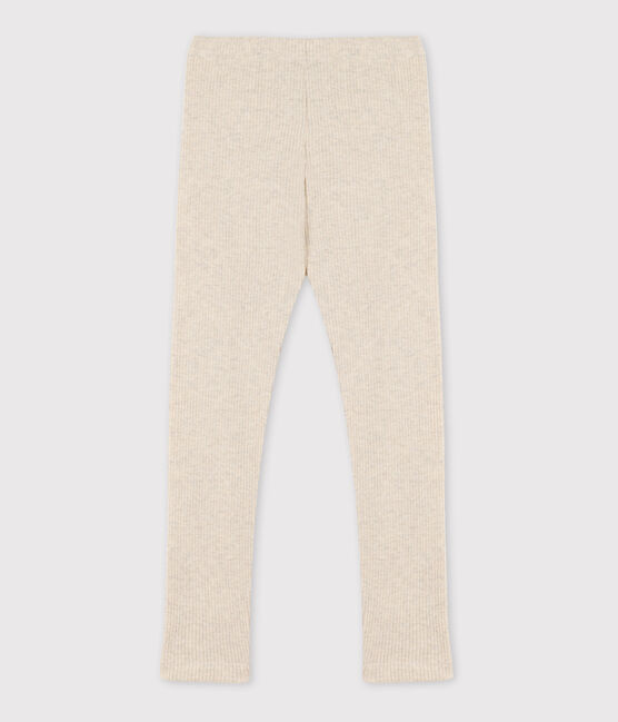 Girls' Cotton Leggings MONTELIMAR CHINE beige