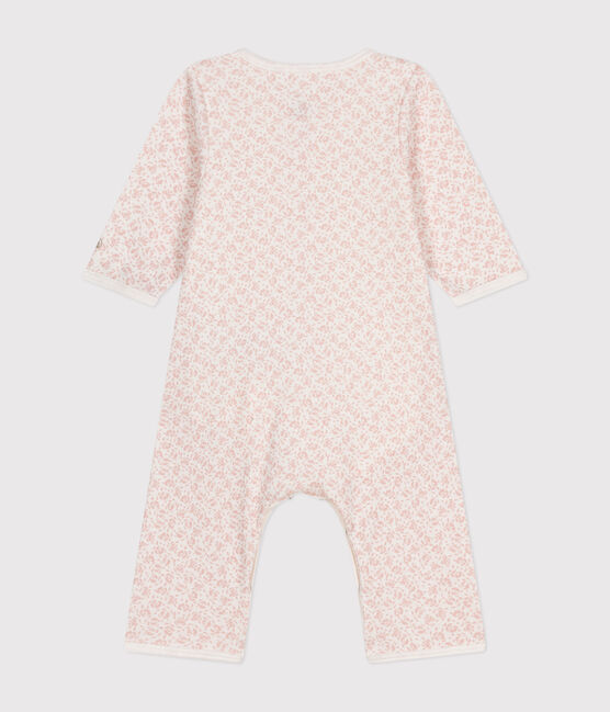 Babies' Footless Cotton Bodyjama MARSHMALLOW /PANTY