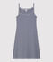 Women's cotton babydoll nightdress SMOKING blue/MARSHMALLOW white