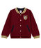 Cotton sweatshirt cardigan OGRE purple