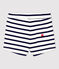Babies' Thick Organic Jersey Shorts MARSHMALLOW white/SMOKING blue