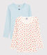 Girls' Floral Print Long-Sleeved Organic Cotton T-Shirts - 2-Pack