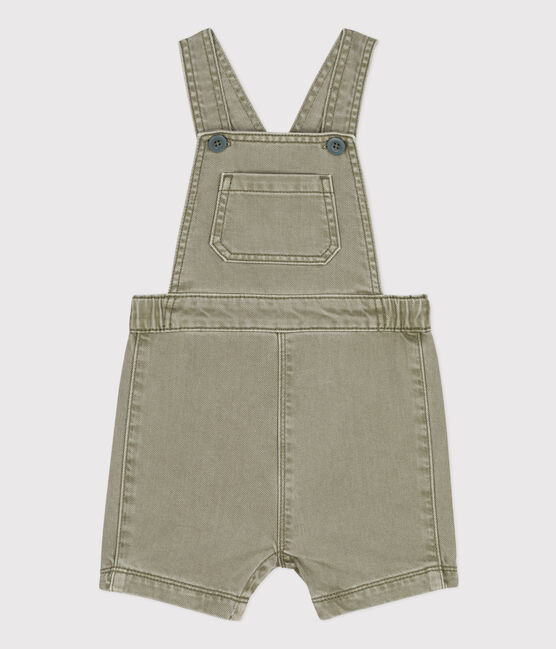Babies' Denim Dungaree Shorts MARECAGE green