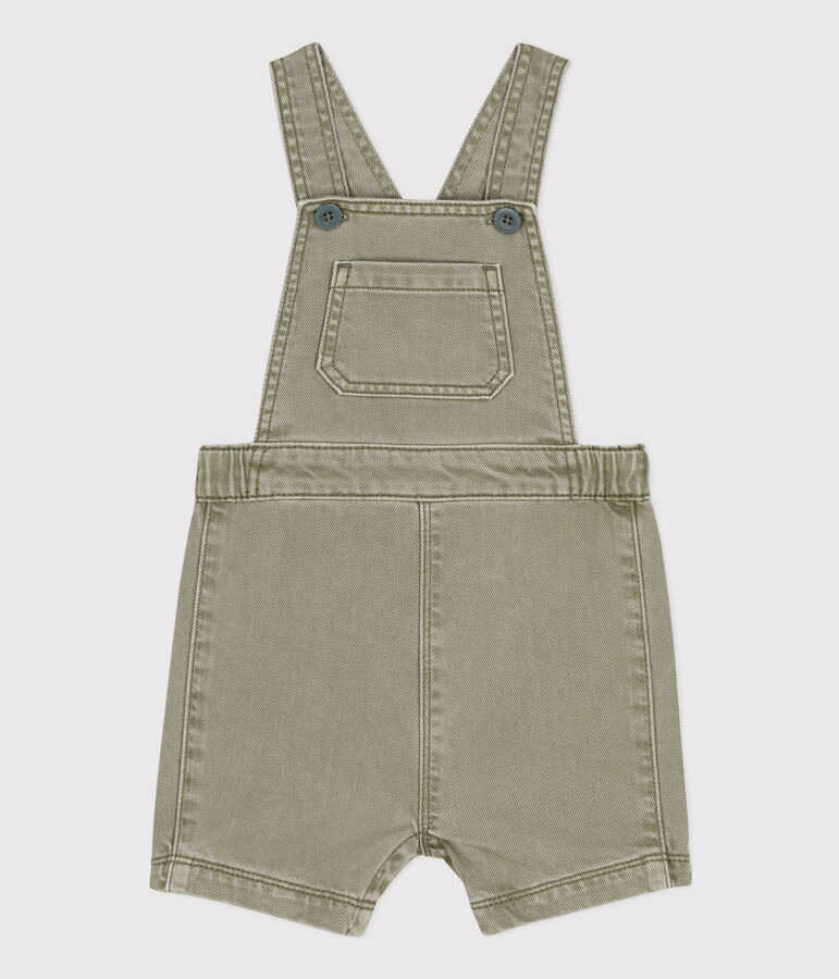 Babies' Denim Dungaree Shorts MARECAGE green
