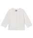 Baby girls' cardigan in quilted tube knit