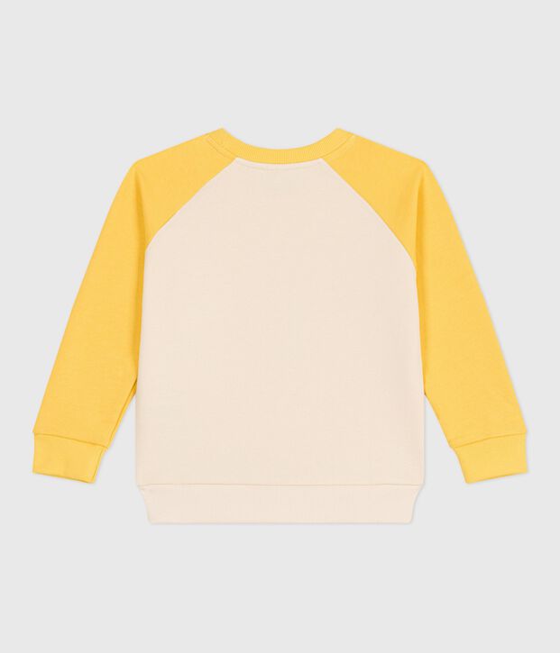 Children's unisex cotton sweatshirt yellow/multicolor