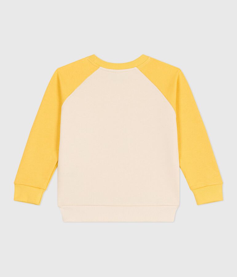 Children's unisex cotton sweatshirt yellow/multicolor