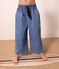Girls' Light Denim Wide-Leg Trousers DENIM CLAIR blue