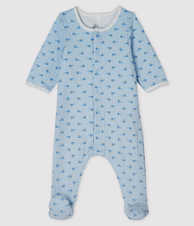 Unisex Baby's Tube Knit Bodyjama blue/multicolor