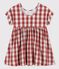 Girls' Short-Sleeved Poplin Dress OMBRIE /AVALANCHE