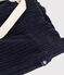 Girls' wide-leg fine velour trousers SMOKING blue