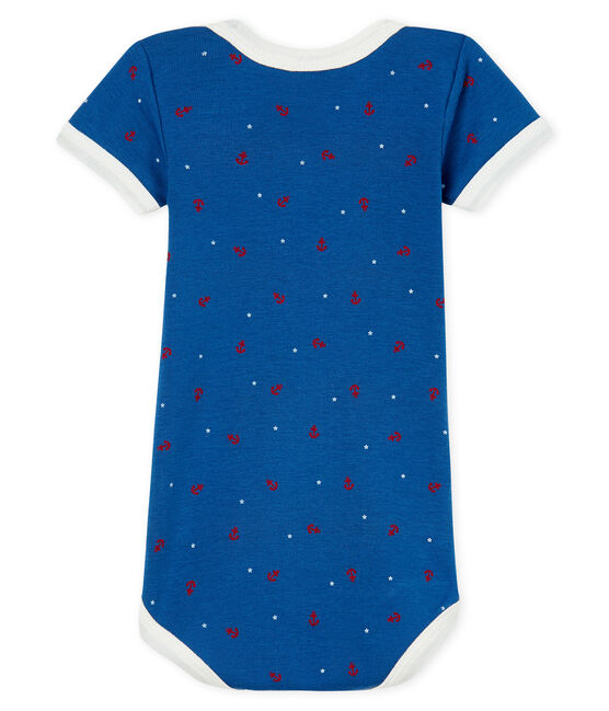 Baby Boys' Short-Sleeved Bodysuit MARSHMALLOW white/MULTICO white