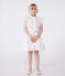 Children's sleeveless heart-print cotton dress AVALANCHE white/MULTICO