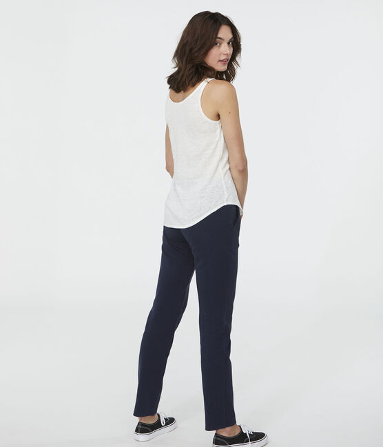 Women's Linen Vest MARSHMALLOW white
