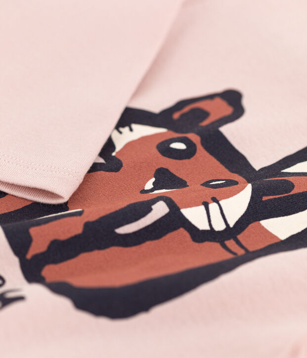 Children's Unisex Long-Sleeved Cotton T-Shirt pink