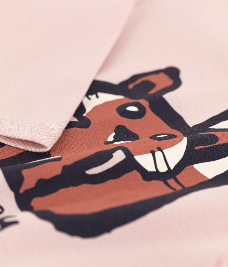 Children's Unisex Long-Sleeved Cotton T-Shirt pink